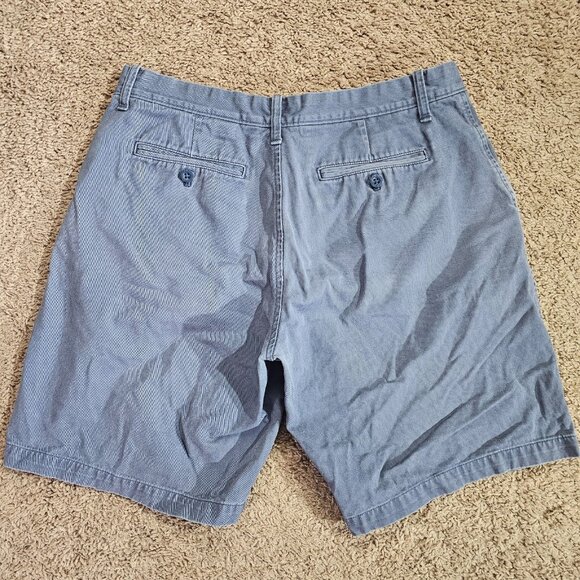 READ Eddie Bauer Shorts Mens Size 34 Blue Nylon Stretch Tech Outdoor Chinos - Picture 2 of 11